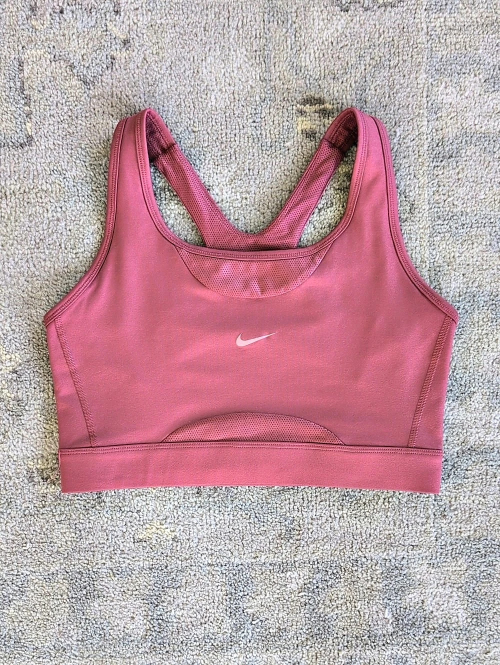 Nike Swoosh Shine Bra Rose Rust Large